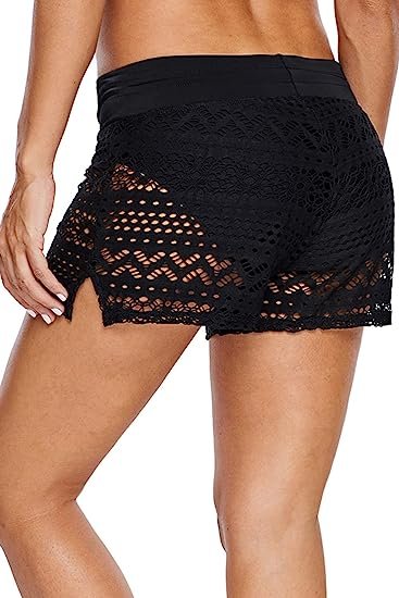 Women Board Shorts Bikini Bottom Swimsuit Skort Swimdress