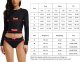 Women's 2-piece sunscreen long sleeved swimsuit UPF 50 bikini set