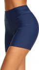 Women's Swim Shorts High Waist Swimsuit Bottoms With Pockets