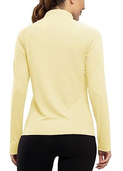 Women's long -sleeved shirt 1/4 zipper light sunscreen jacket