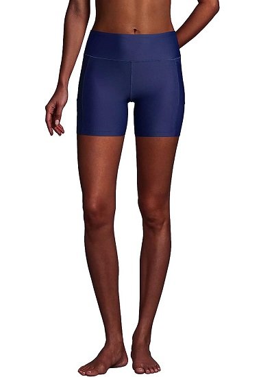 Women's Chlorine Resistant High Waisted UPF 50 Swim Shorts