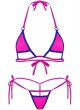Women's Fashion Bikini Set Triangle Halter Top Sexy Lace Up